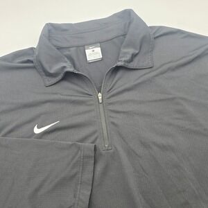 Nike Pullover Shirt Mens XL Black Dri-Fit Performance Long Sleeve 1/4 Zip